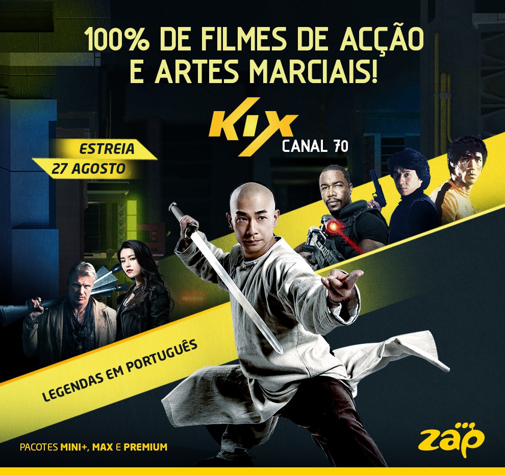 Zap lança novo canal de filmes de acção e artes marciais