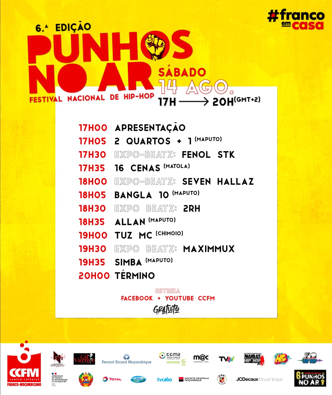 6ª Edição do Festival Nacional de Hip-Hop Punhos no Ar