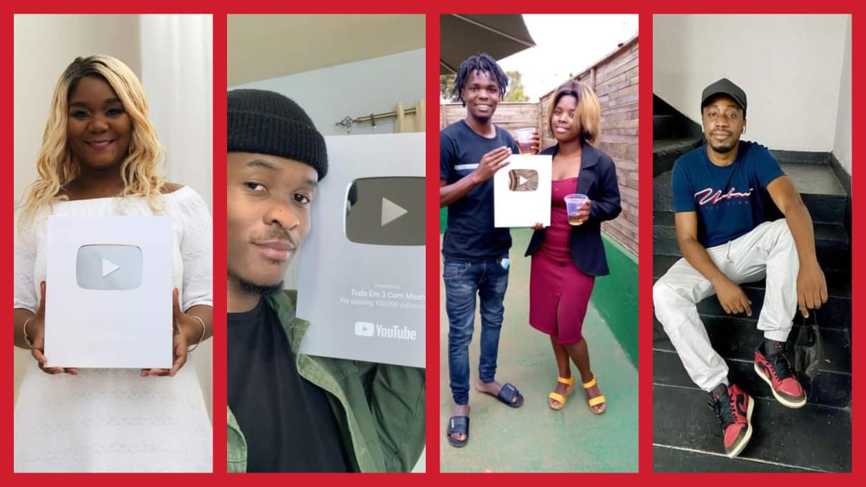 Marllen, Maxh, Tio Yado e Cr Boy recebem placas de reconhecimento do Youtube pelos 100 mil inscritos em 2021