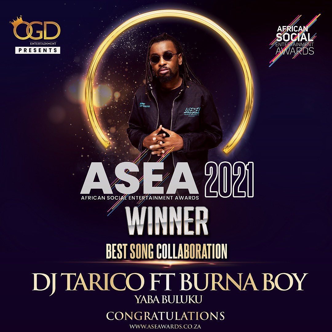 “Yaba Buluku Remix” ganha o prémio de “Melhor Colaboração Musical” no ASEA