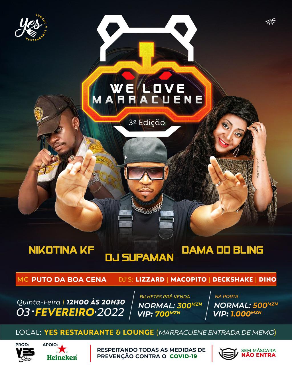 Terceira edição do “We Love Marracuene” traz Dama do Bling, Nikotina KF e DJ Supaman