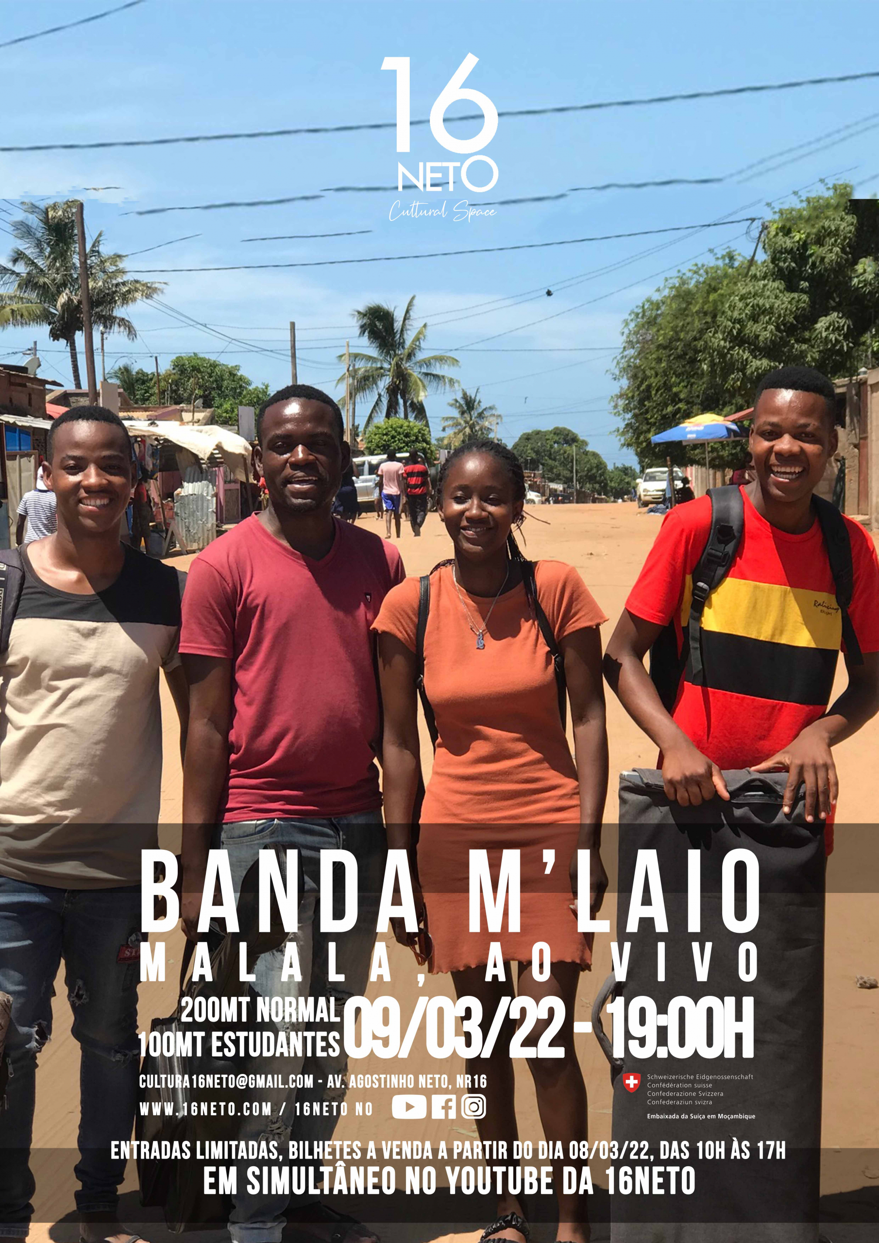 Banda M’laio apresenta “Malala” ao vivo no 16 Neto