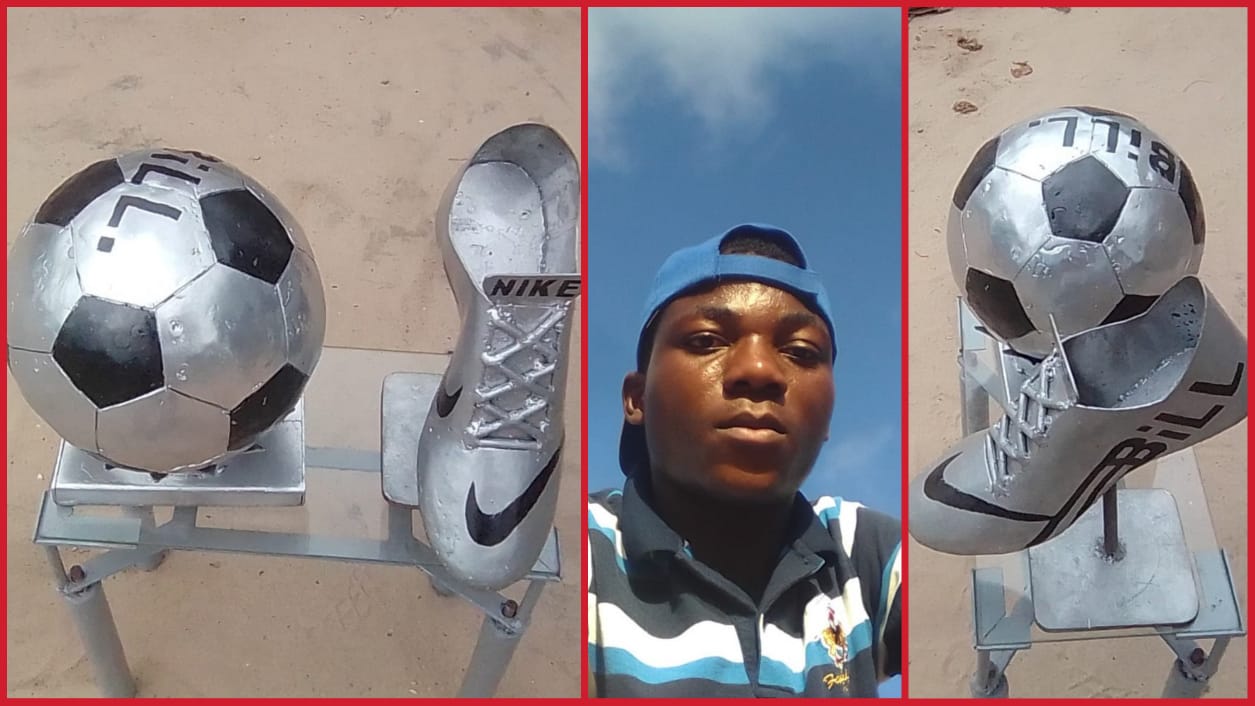 Conheça Boss Billy, o jovem que fabricou bola e chuteira de ferro em Inhassoro, Província de Inhambane