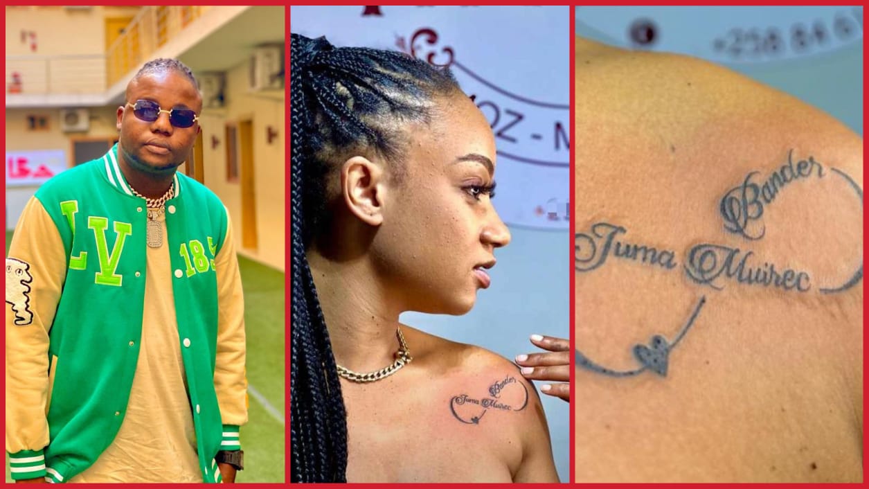 Namorada do Bander tatua nome do artista no ombro como presente de aniversário