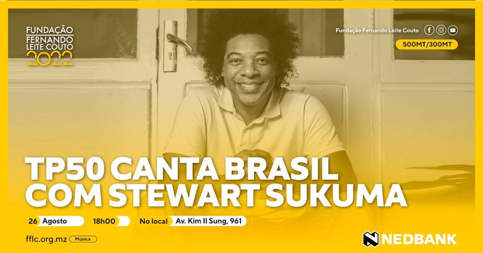 TP50 “canta Brasil” com Stewart Sukuma na Fundação Fernando Leite Couto