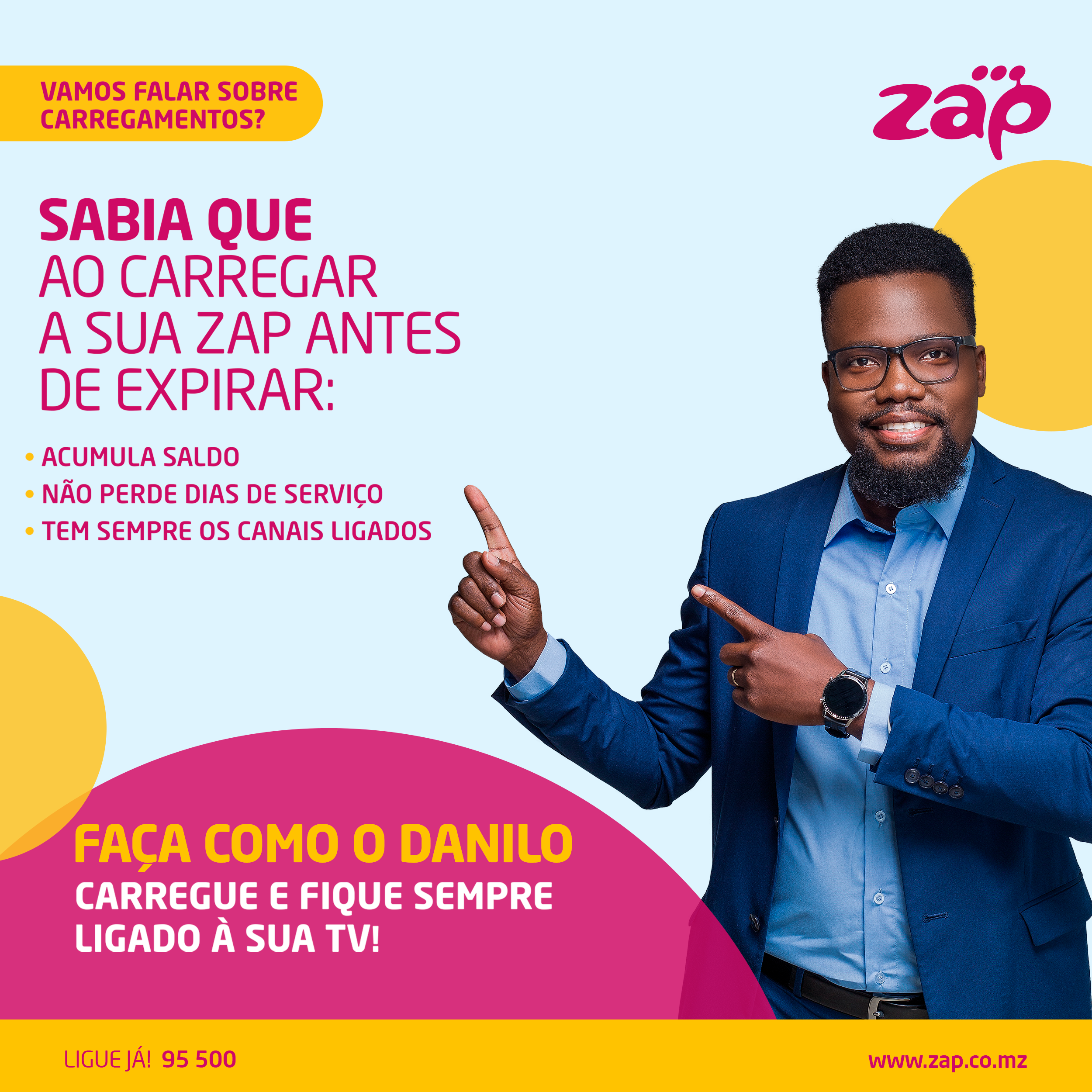 Carregue o seu Pacote ZAP antes de expirar e acumule saldo