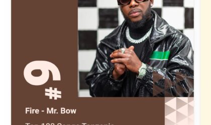 Nova música de Mr. Bow ocupa 9° lugar das 100 mais tocadas na Tanzânia