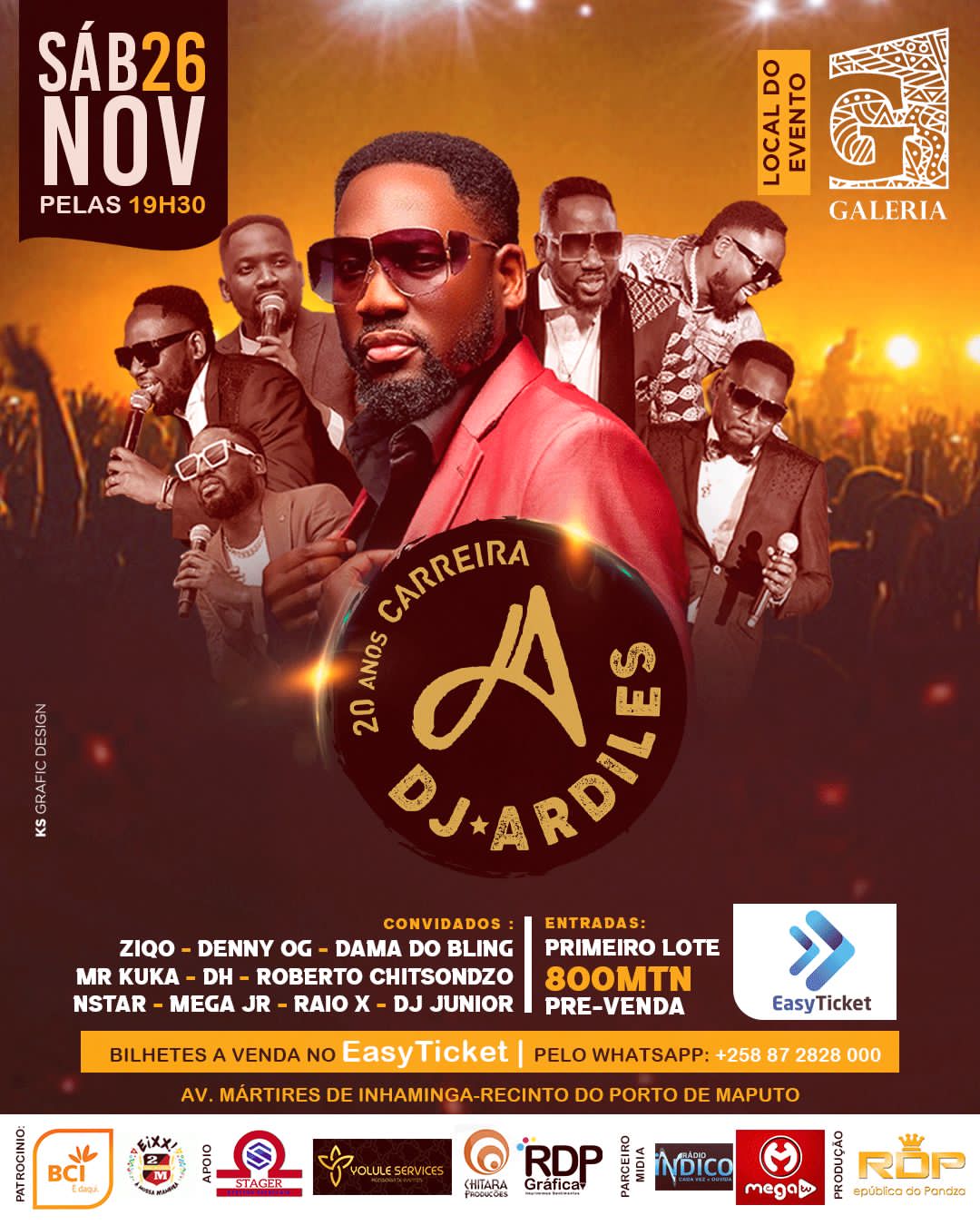 DJ Ardiles vai doar parte da receita do show dos seus 20 anos de carreira para caridade