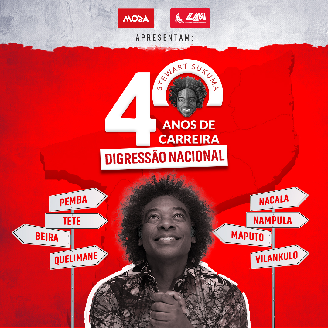 Stewart Sukuma anuncia digressão em Moçambique alusiva aos seus 40 anos de carreira
