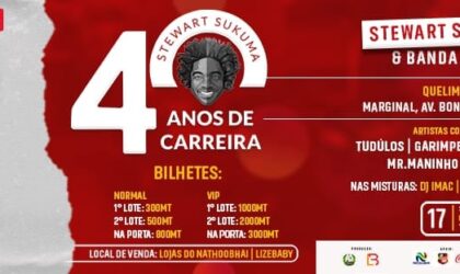 Stewart Sukuma celebra os seus 40 anos de carreira em um grande concerto em Quelimane
