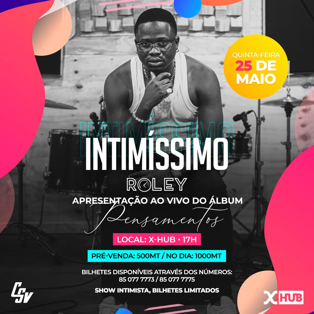 Apresentação ao vivo do álbum “Pensamentos” do Roley