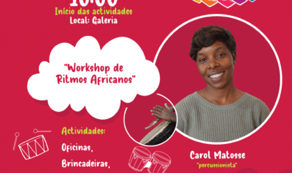Xiluva Artes realiza workshop de ritmos africanos para crianças no Galeria
