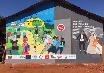 Sebastião Coana pinta o combate às uniões prematuras pelo país