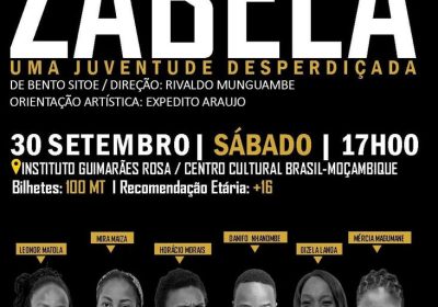 Instituto Guimarães Rosa acolhe a peça teatral “Zabela” adaptada do livro de Bento Sitoe