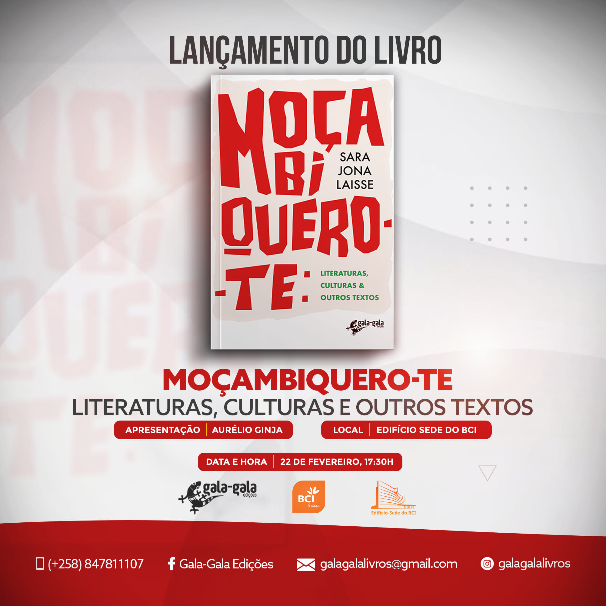 Gala-Gala Edições anuncia o lançamento do livro “Moçambiquero-te: Literaturas, Culturas e Outros Textos”