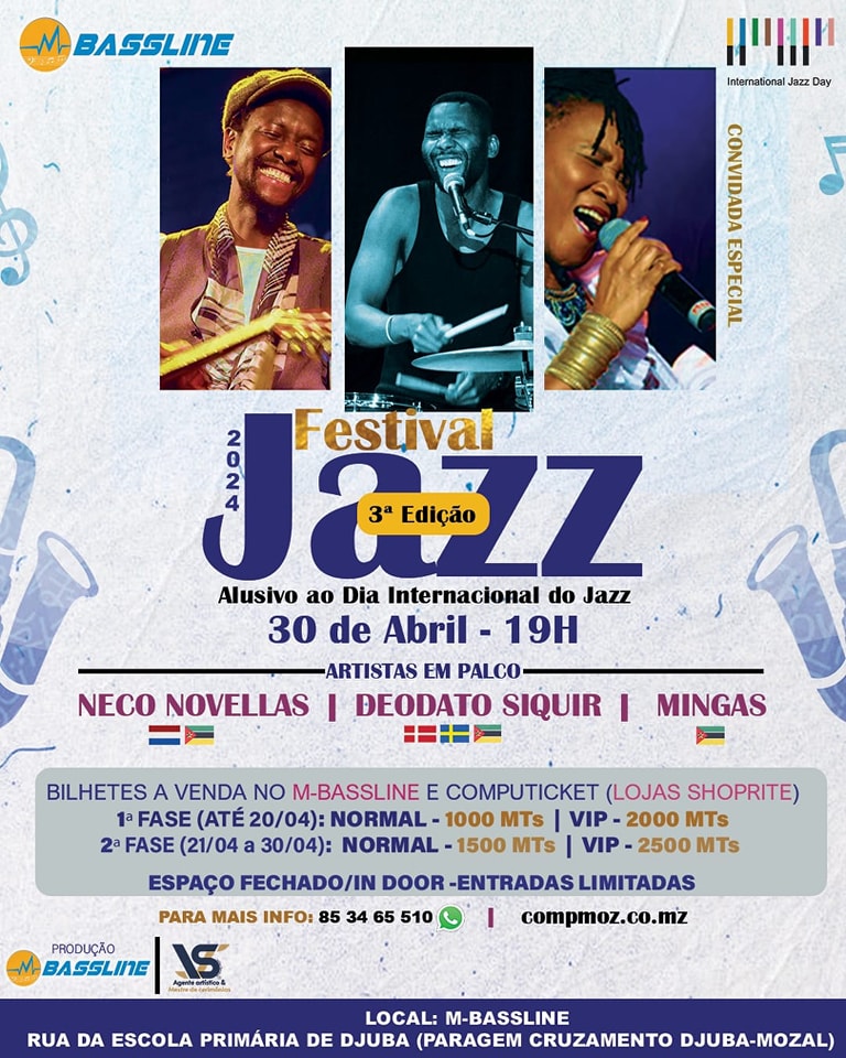Festival do Jazz do M-Bassline regressa com Neco Novellas, Deodato Siquir e Mingas