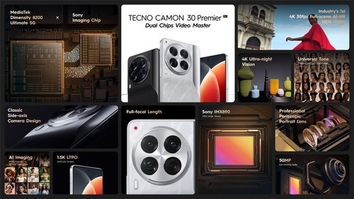 TECNO lança série CAMON 30: Um dispositivo de vídeo e imagem de primeira linha