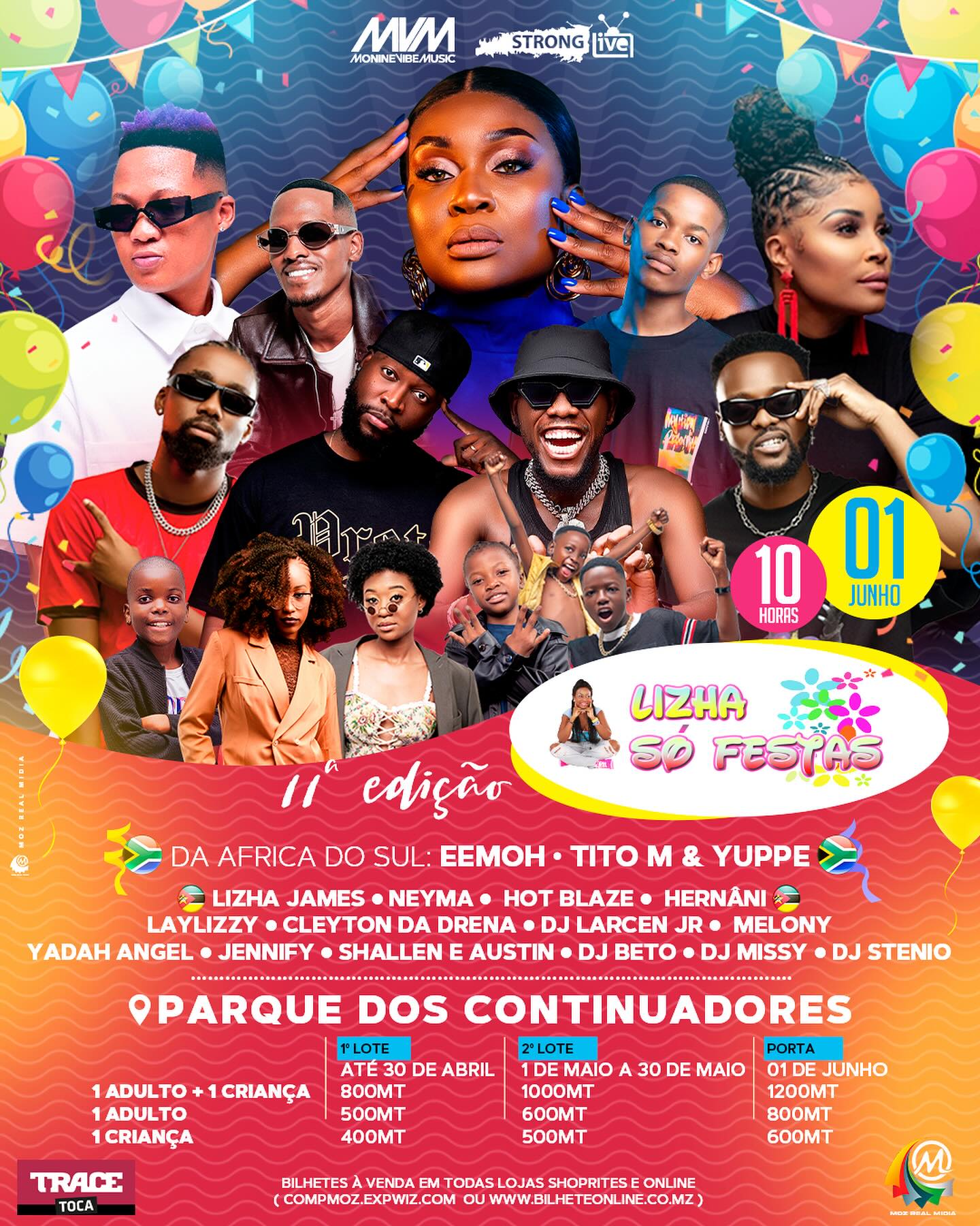 Strong Live e Monine Vibe Music juntam mais de 10 artistas na 11ª edição da Lizha Só Festas