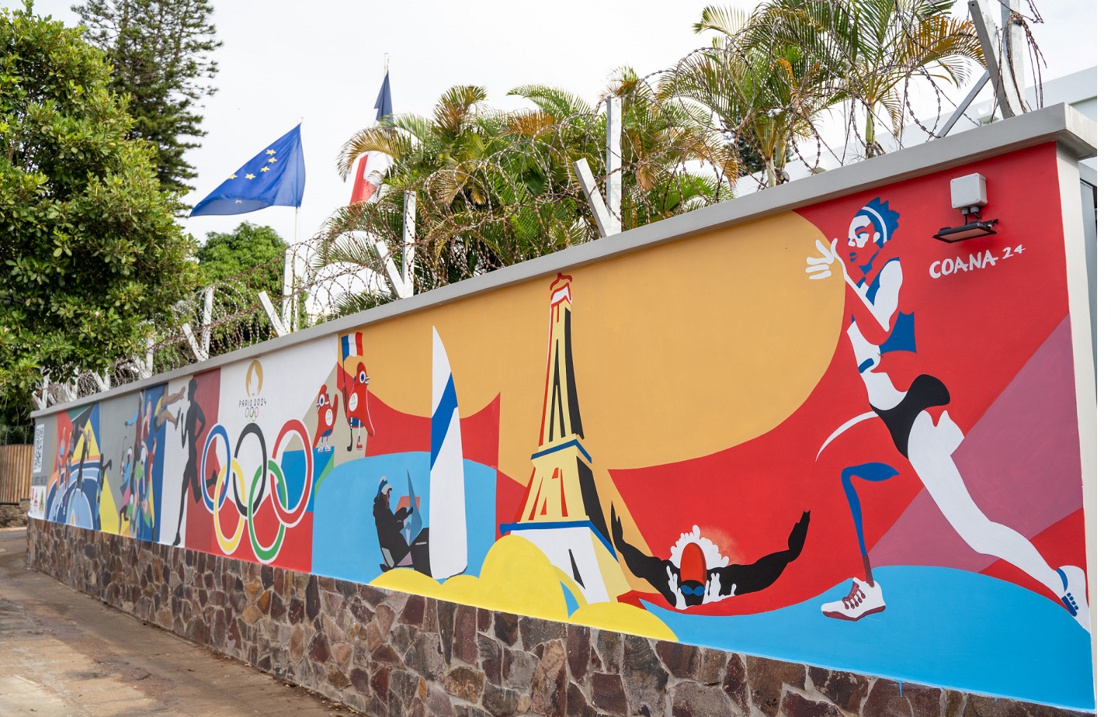 Inaugurado o Mural Dedicado aos Jogos Olímpicos e Paraolímpicos de Paris 2024 criado por Sebastião Coana