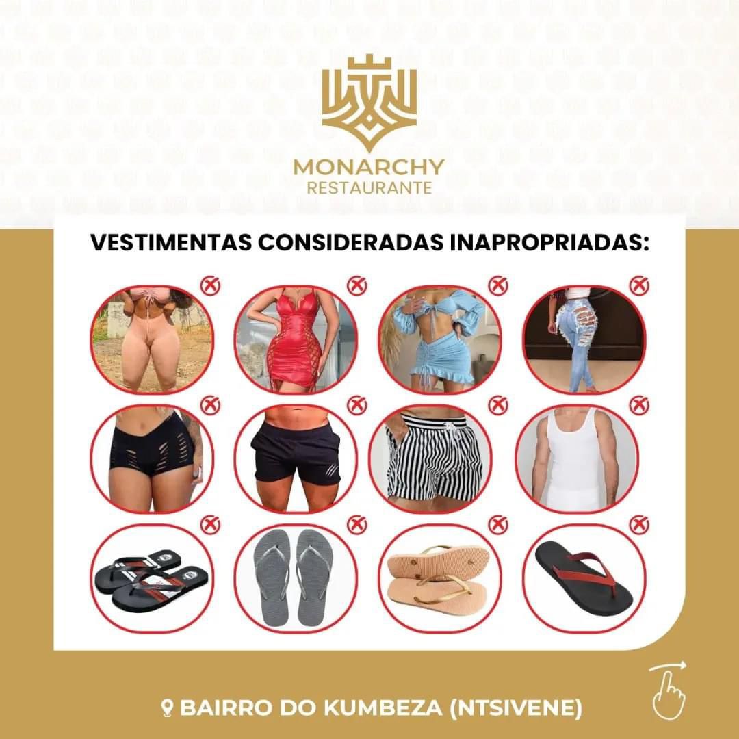 Monarchy proíbe a entrada de clientes com roupas de “Marandzas” e YES diz que quem paga usa o que quiser