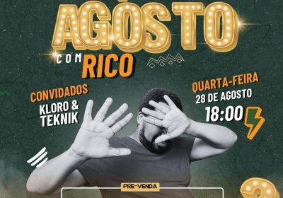 “Poeira de Agosto” – show de stand up comedy com o humorista Rico