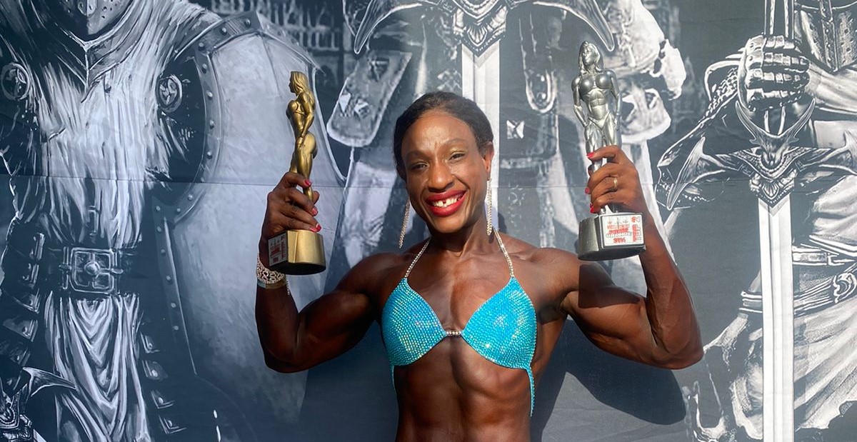 Fisiculturista moçambicana Esperança Aljofre no Mr. Olympia 2024