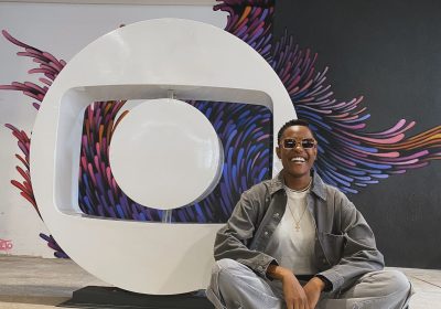 Maira Santos participa num programa da Globo