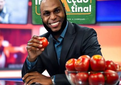 Luciano Valentim viraliza após comer maçã ao vivo na TV Miramar