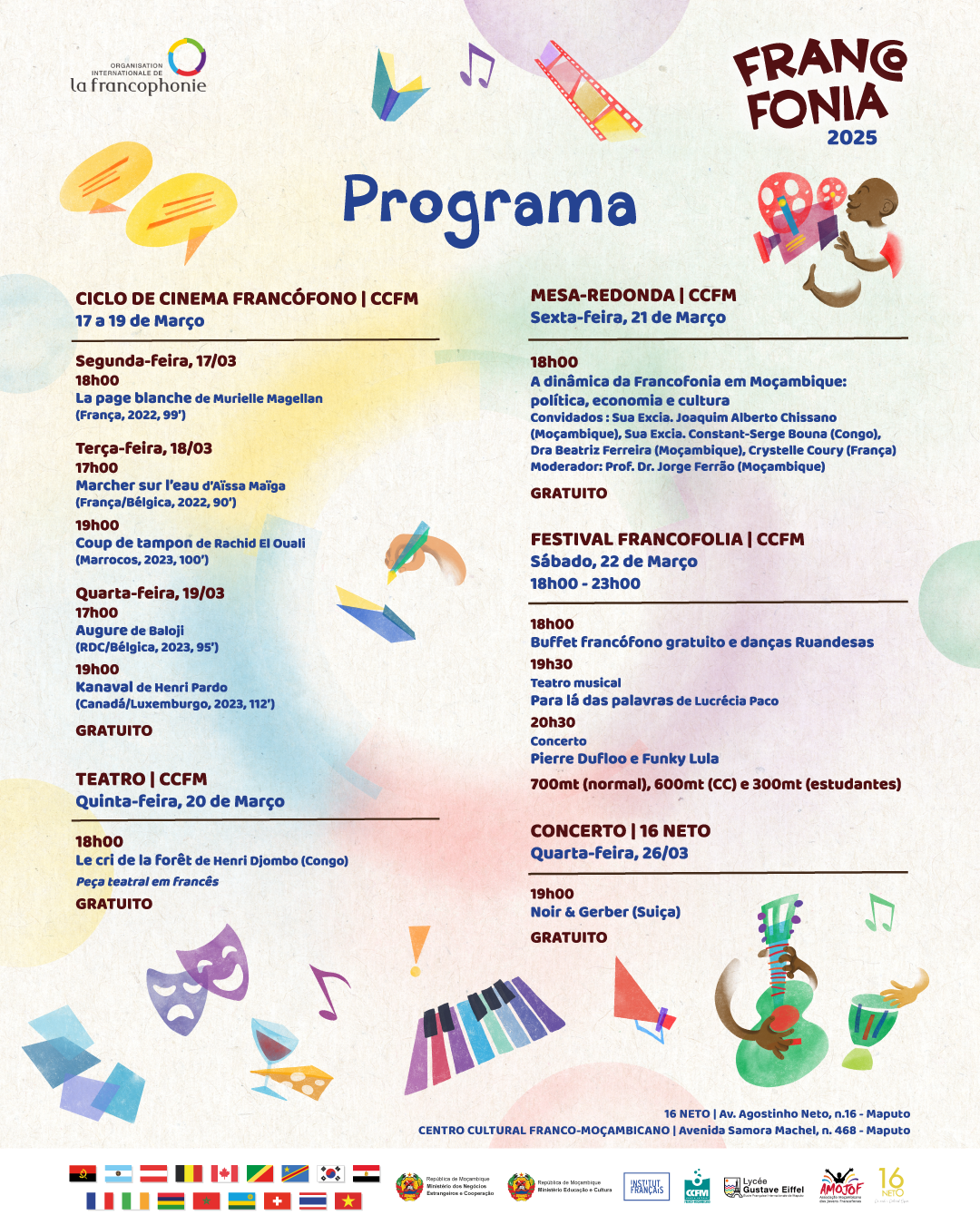 Moçambique celebra a Francofonia 2025 com uma programação cultural diversificada