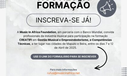 Oportunidade imperdível para profissionais da música em Moçambique