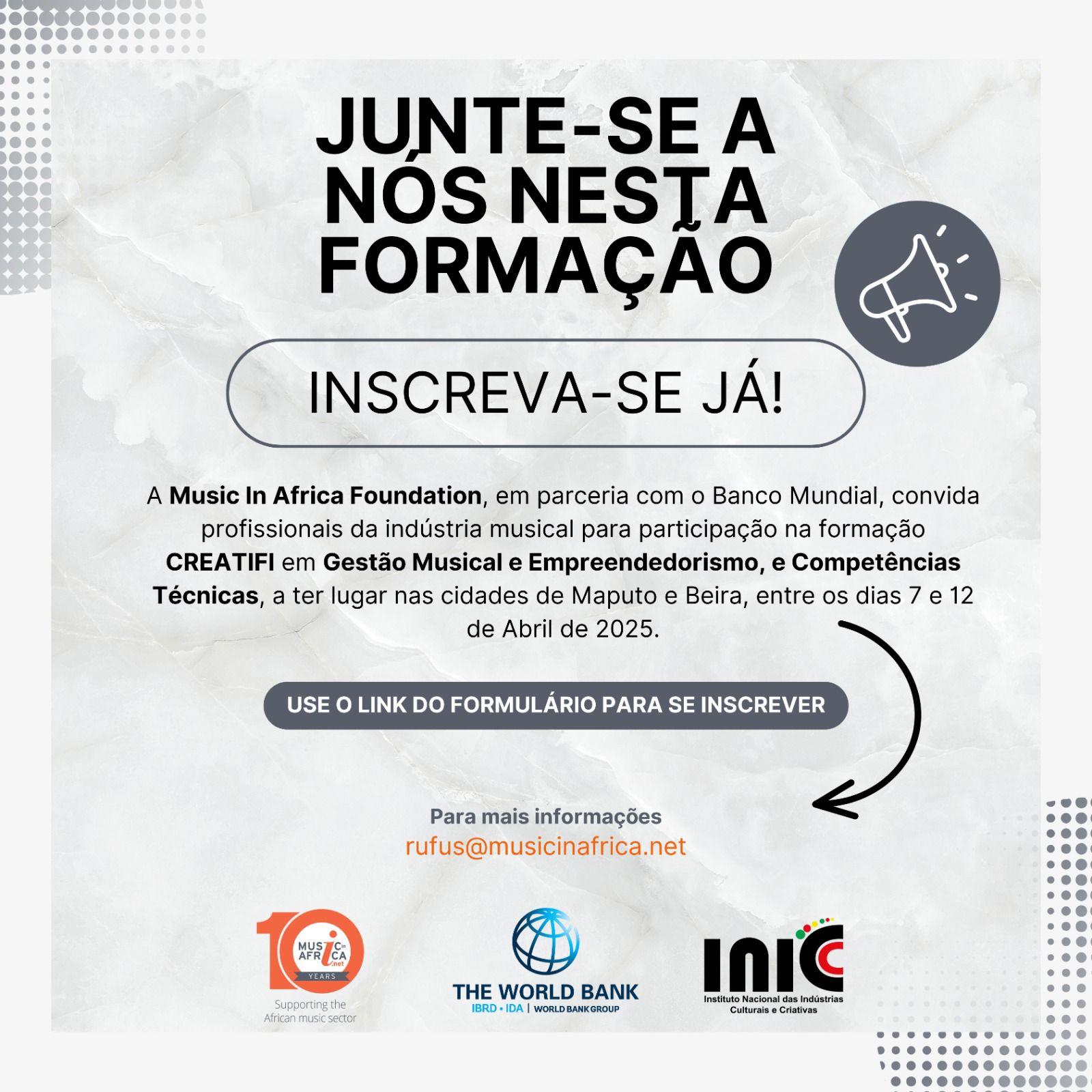Oportunidade imperdível para profissionais da música em Moçambique