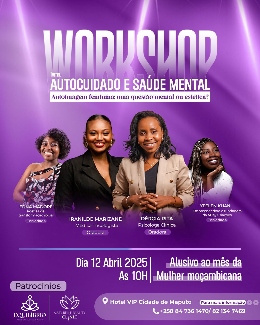 Workshop “Auto-cuidado e Saúde Mental” promete empoderamento e transformação para mulheres em Maputo