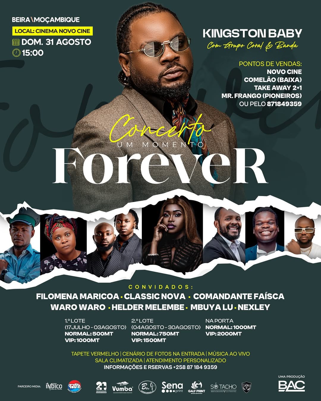Kingston Baby prepara grande concerto “Forever” na Beira com convidados de peso