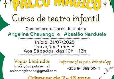 Curso “Palco Mágico” oferece formação de teatro infantil em Maputo