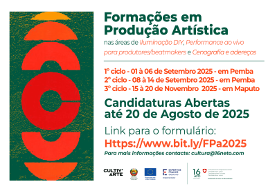 16NetO lança formações em Produção Artística em Pemba e Maputo