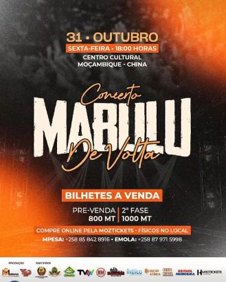 MABULU regressa aos palcos com concerto histórico em Maputo