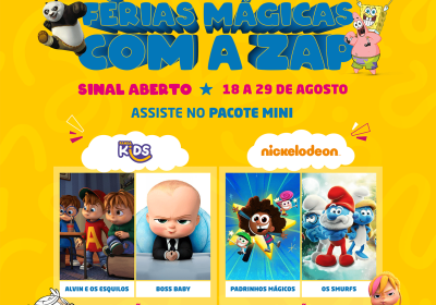 ZAP abre sinal dos canais infantis Panda Kids e Nickelodeon para alegrar as férias escolares