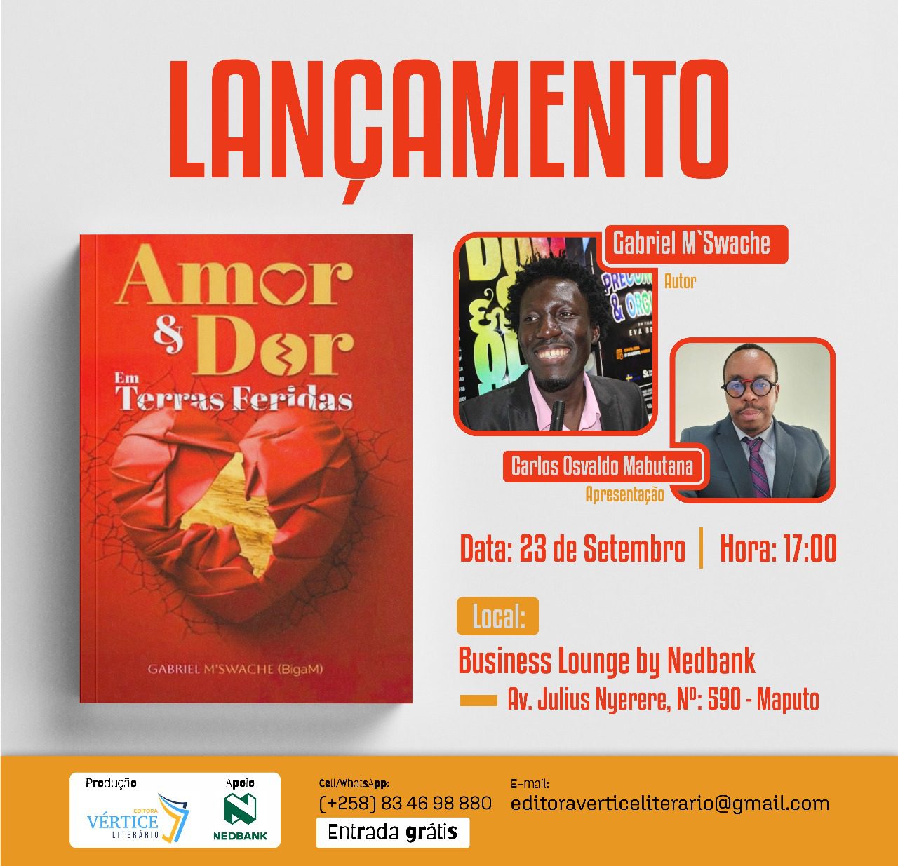 Gabriel Sérgio M’swache estreia-se na literatura com “Amor e Dor em Terras Feridas”