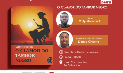 Vally Moronvick lança livro de estreia “O Clamor do Tambor Negro” na Beira