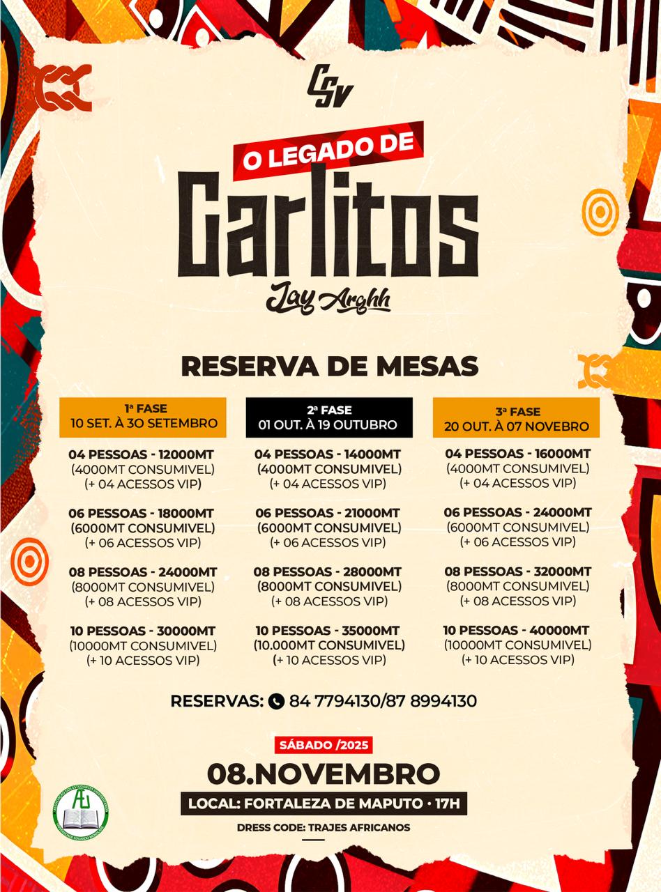 O que aconteceu com Carlitos? Jay Arghh vai responder na Fortaleza de Maputo