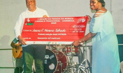 Josina Talhada vence prémio de Canção Mais Votada na primeira edição da Parada Musical Kewa Zambézia