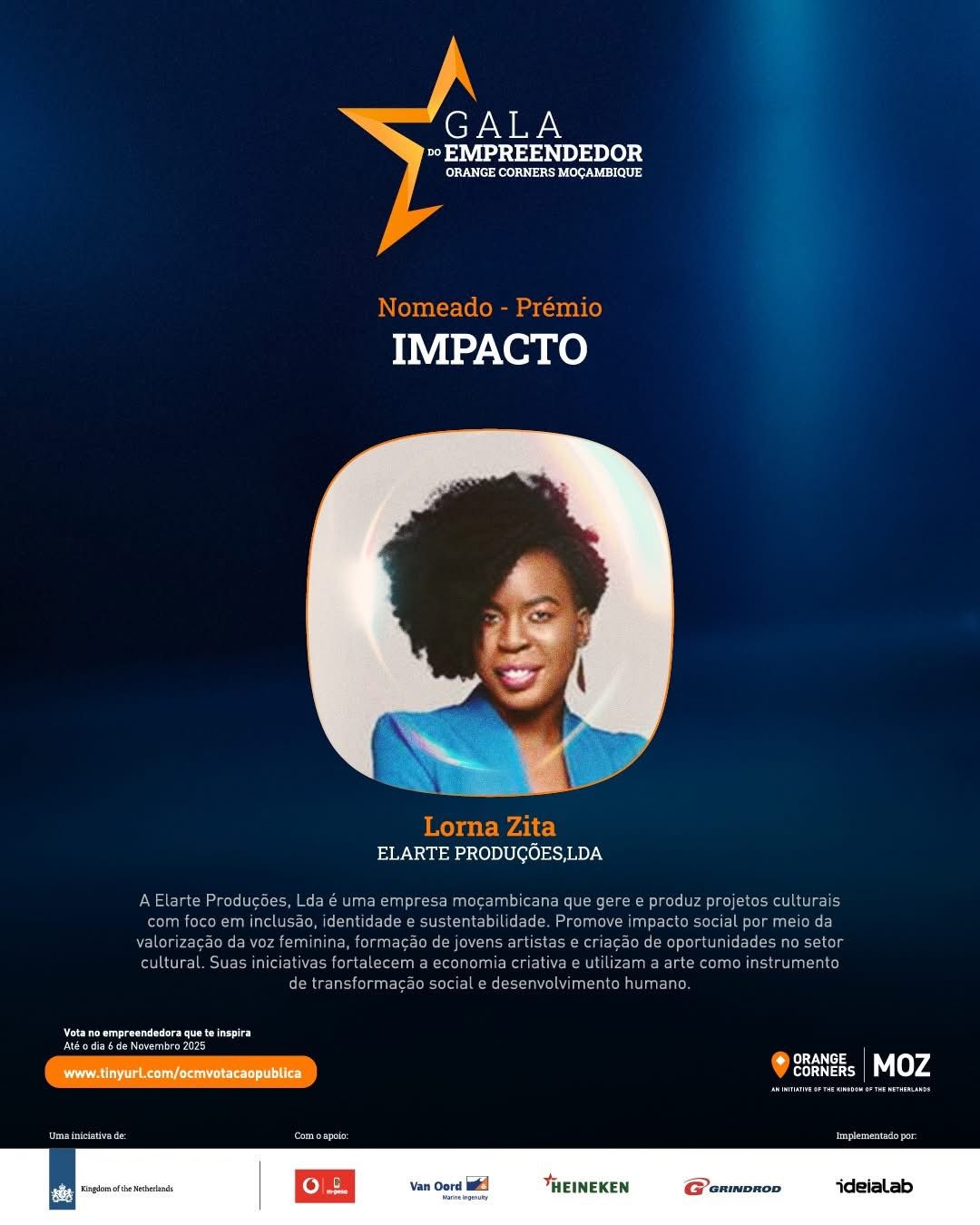 Lorna Zita nomeada na categoria “Impacto” da Gala do Empreendedor 2025