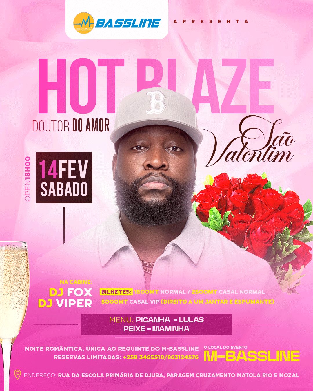 Hot Blaze celebra o Dia dos Namorados no M-Bassline, Matola