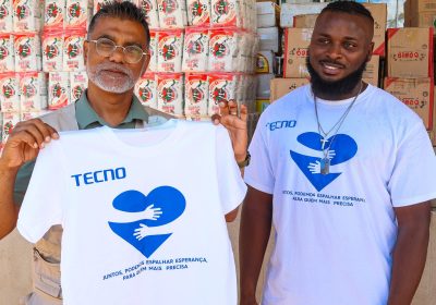 TECNO apoia as vítimas das cheias em Marracuene com bens alimentares e material escolar