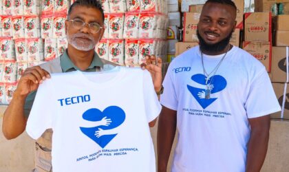 TECNO apoia as vítimas das cheias em Marracuene com bens alimentares e material escolar