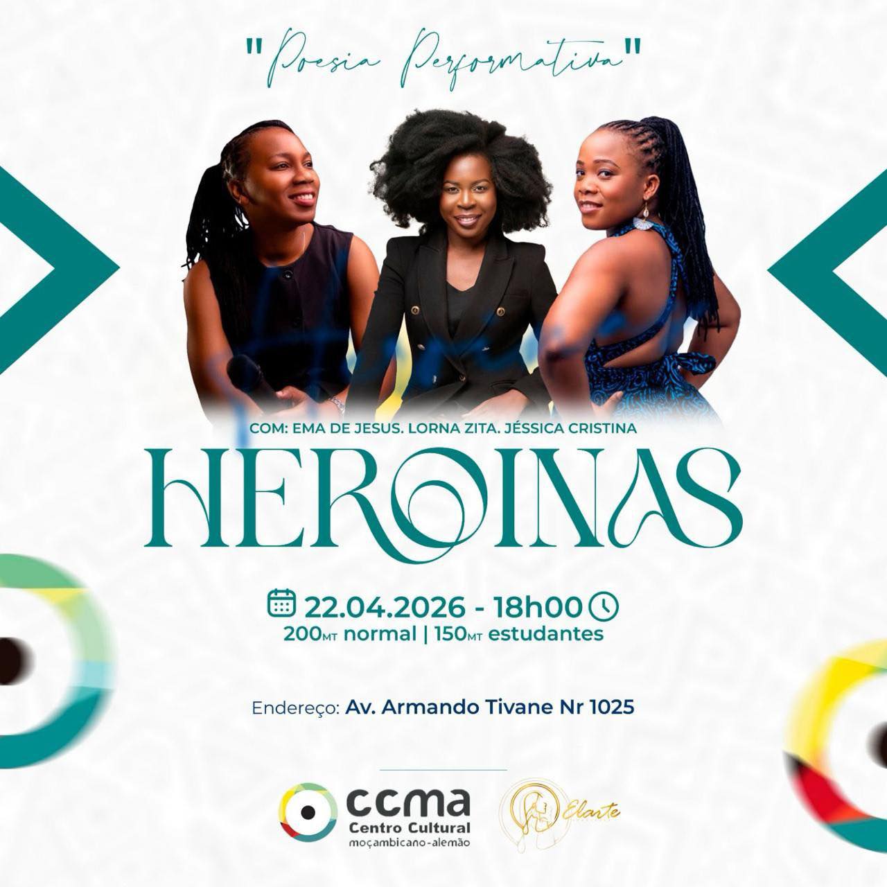 CCMA acolhe “Heroínas”, um manifesto poético sobre ser mulher