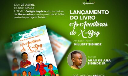Com apenas 11 anos, Arão Sibinde Jr lança livro infantil em Xai-Xai