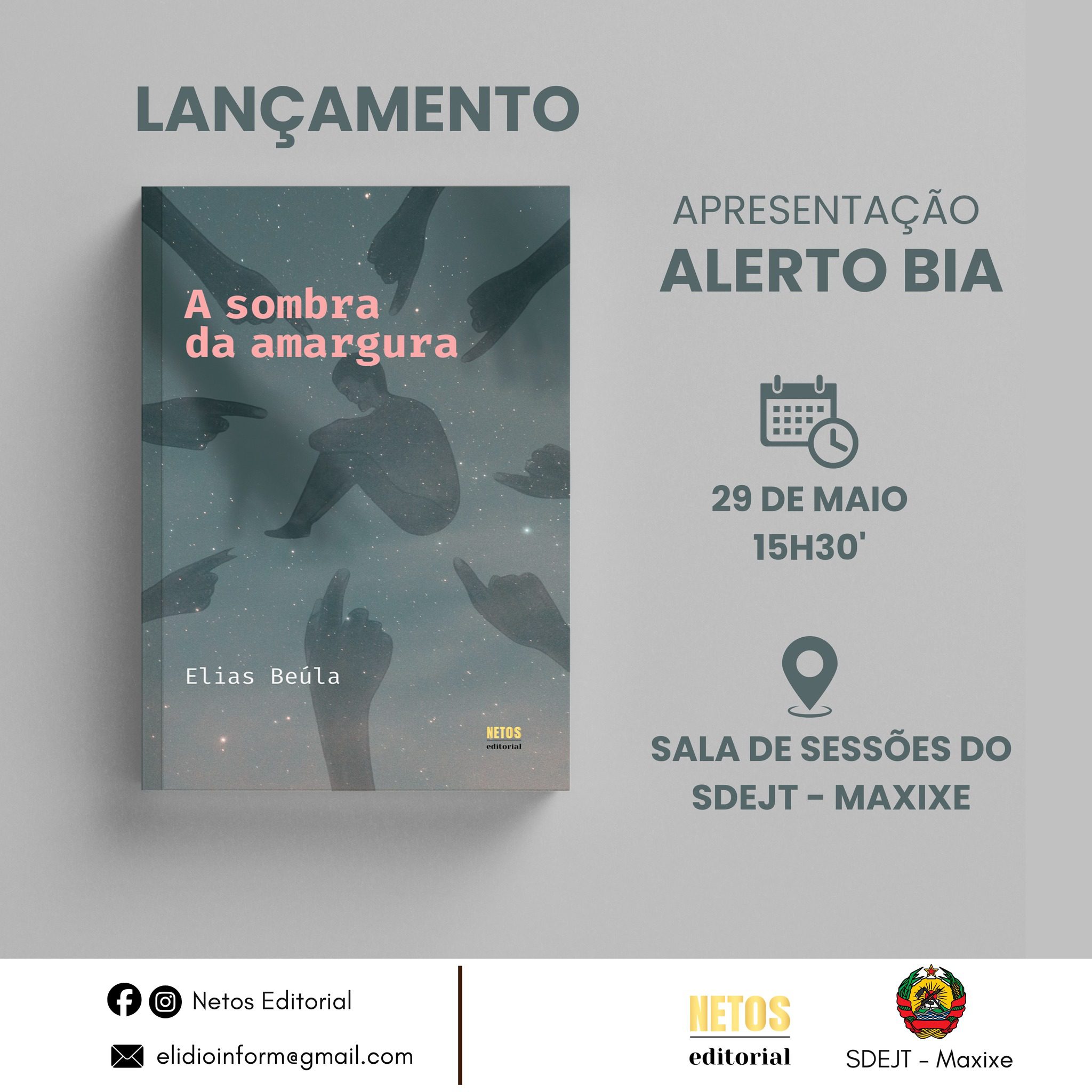 Elias Beúla lança obra de estreia “A Sombra da Amargura” em Maxixe