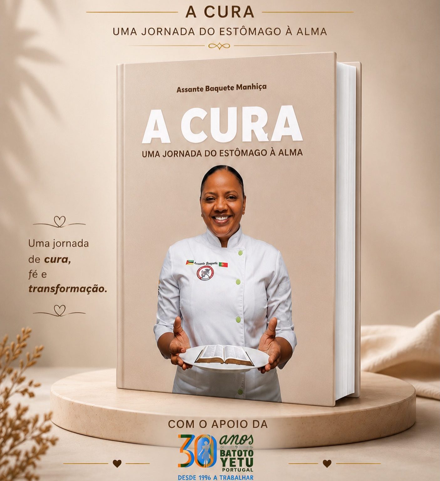 Chef moçambicana Assante Baquete lança o livro “A Cura – Uma Jornada do Estômago à Alma”
