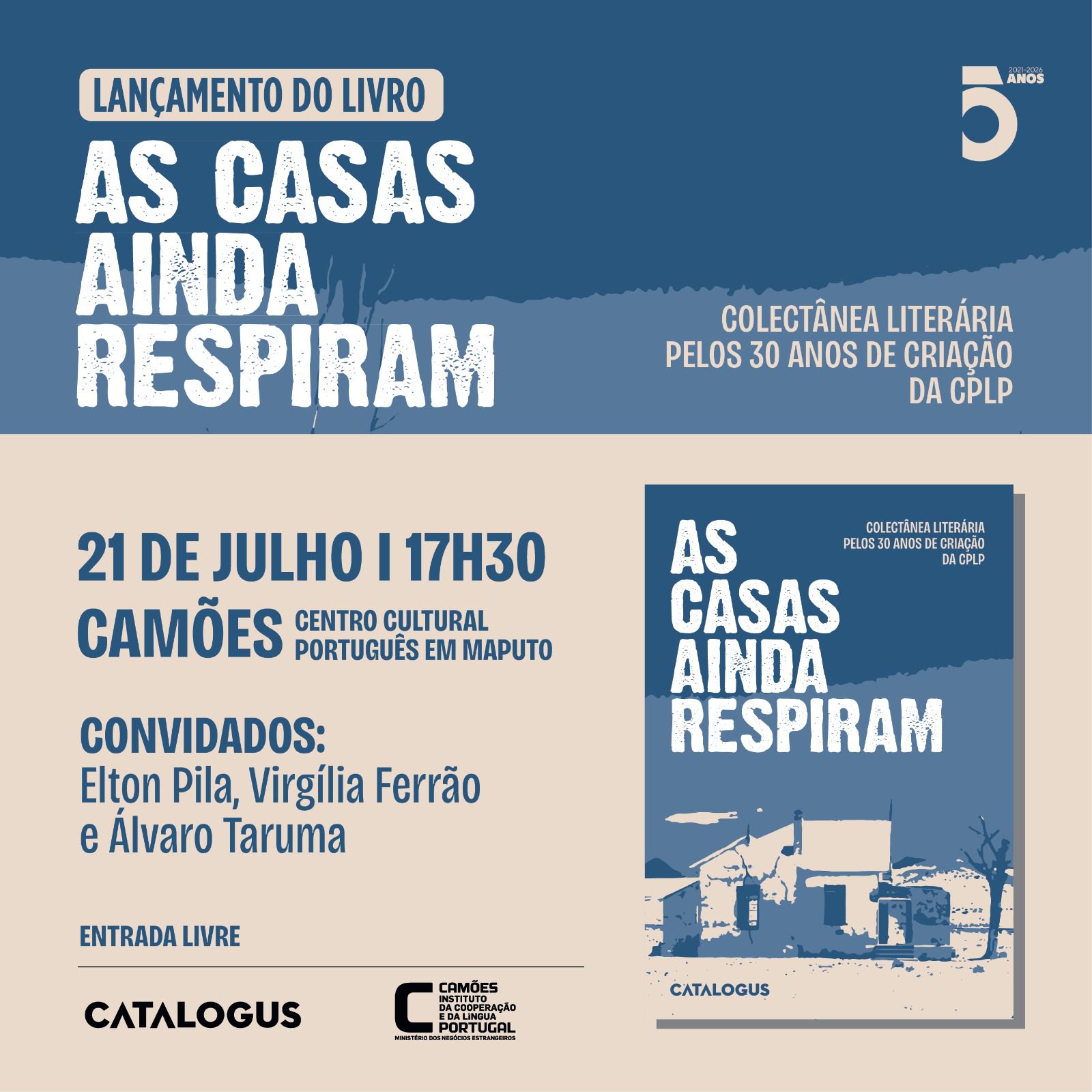Camões e Catalogus lançam colectânea que celebra os 30 anos da CPLP com vozes da literatura contemporânea